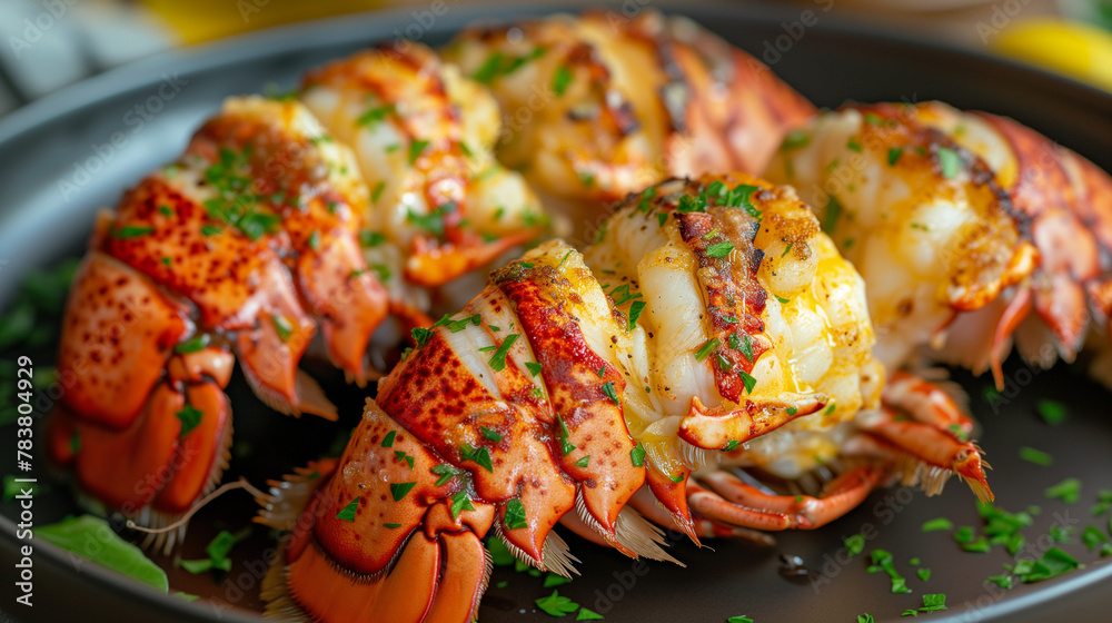cooked lobster, lobster in a plate cooked lobster, lobster in a plate