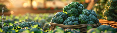 Broccoli, market, green vegetable photo