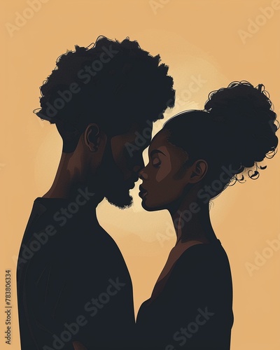 Create an image of an African American couples who stay together forever