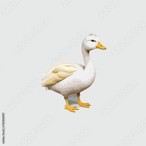 Duck swimming on a pond basic simple minimalist vector svg graphic isolated on white background b