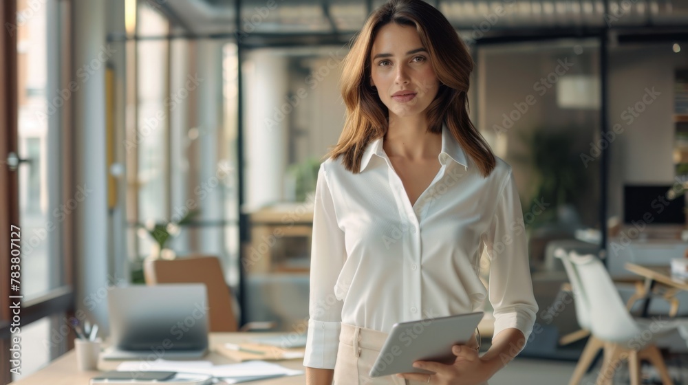 Confident Professional in Modern Office Confident Professional in Modern Office