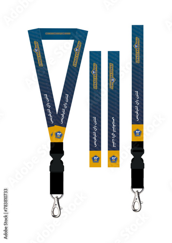 Bild auf Leinwand blue lanyard template