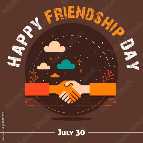 Vector Happy international friendship day greeting card