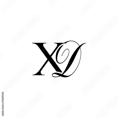 Initial Mixed Letter Logo. Logotype design. Simple Luxury Black Flat Vector XD
