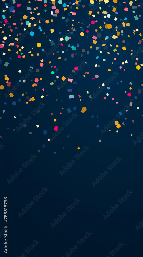 Festive ribbons and confetti Festive ribbons and confetti