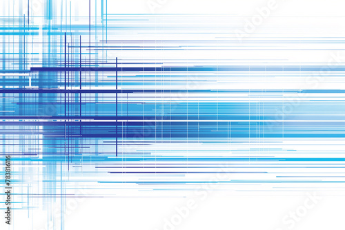 Abstract illustration of blue digital cyberspace on the white background. Background, wallpaper.