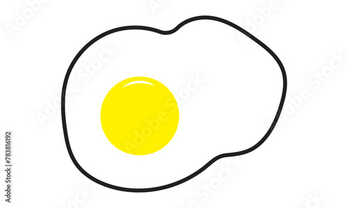 Omelette egg bulls eye icon, filled line icon vector isolated on white background. Vector illustration. EPS 10 