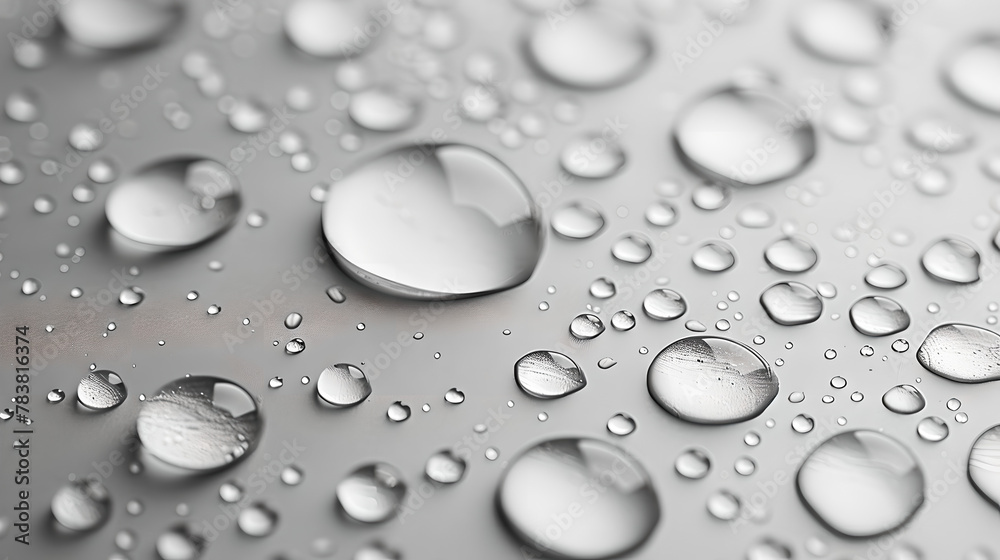 Crystal Clear Water Droplets with Detailed Reflections, Generative AI Crystal Clear Water Droplets with Detailed Reflections, Generative AI