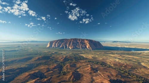 Majestic Uluru Iconic Sandstone Formation in Australia s Remote Outback Wilderness photo