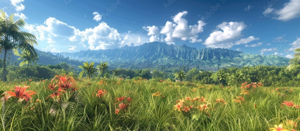 Lush Tropical Landscape of Waimea Hawaii s Breathtaking Natural Wonder