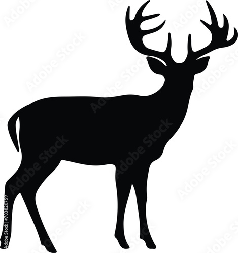 white-tailed deer silhouette