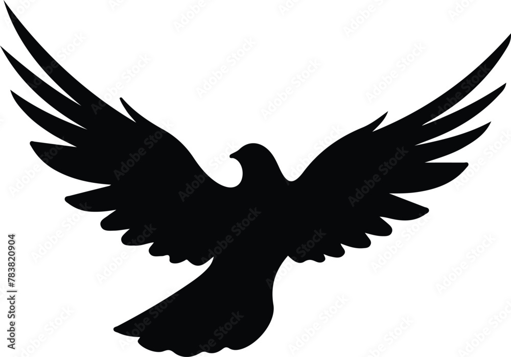 Obraz premium white dove silhouette