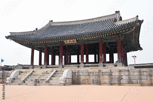 A castle of the Joseon Dynasty in Suwon, South Korea photo