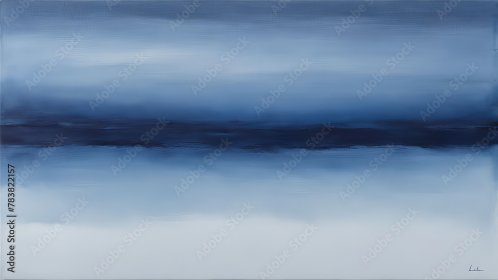 Fototapeta premium abstract composition featuring varying shades of blue blending. Soft gradients transition from deep indigo to calming azure