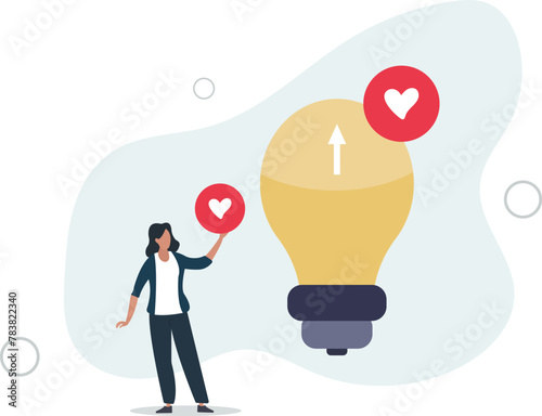 generating ideas for company growth and income. business concept.flat vector illustration.