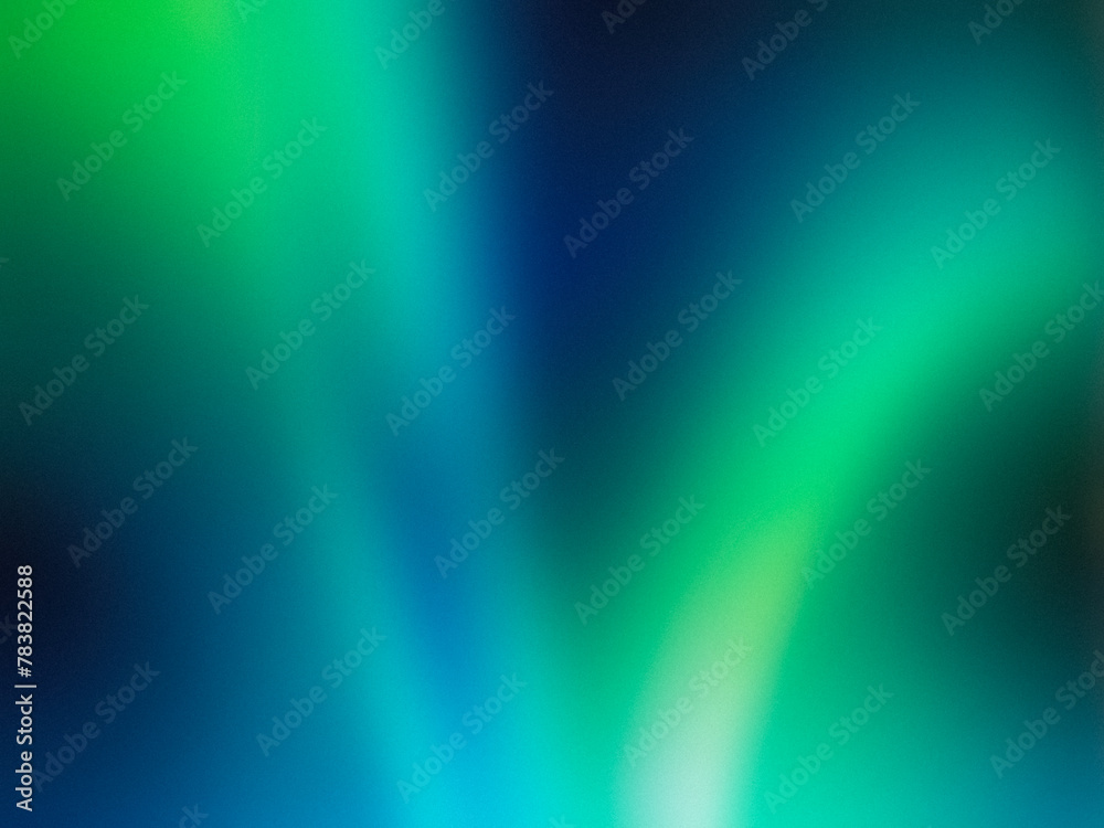 abstract gradient background: Night Sky Magic: Hypnotic Blue and Green Gradient for Aurora Borealis