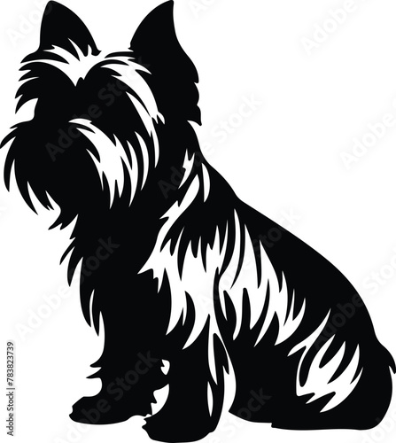 Yorkshire terrier silhouette