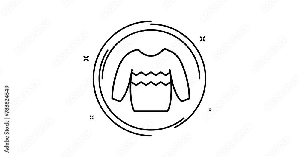 wool sweater animated outline icon. wool sweater rotation appearance 4k video animation for web, mobile and ui design wool sweater animated outline icon. wool sweater rotation appearance 4k video animation for web, mobile and ui design