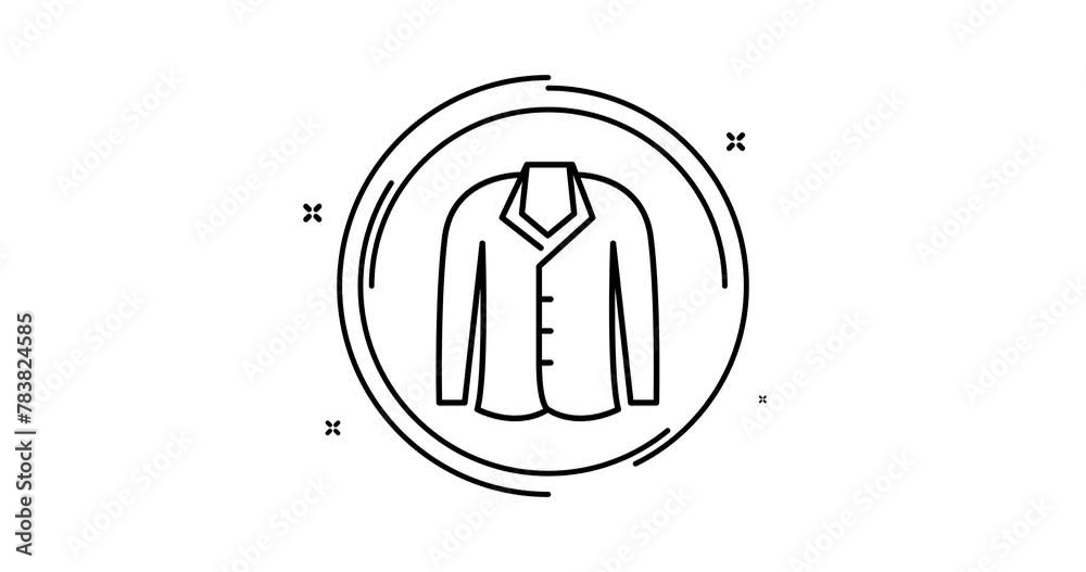 blazer jacket animated outline icon. blazer jacket rotation appearance 4k video animation for web, mobile and ui design blazer jacket animated outline icon. blazer jacket rotation appearance 4k video animation for web, mobile and ui design