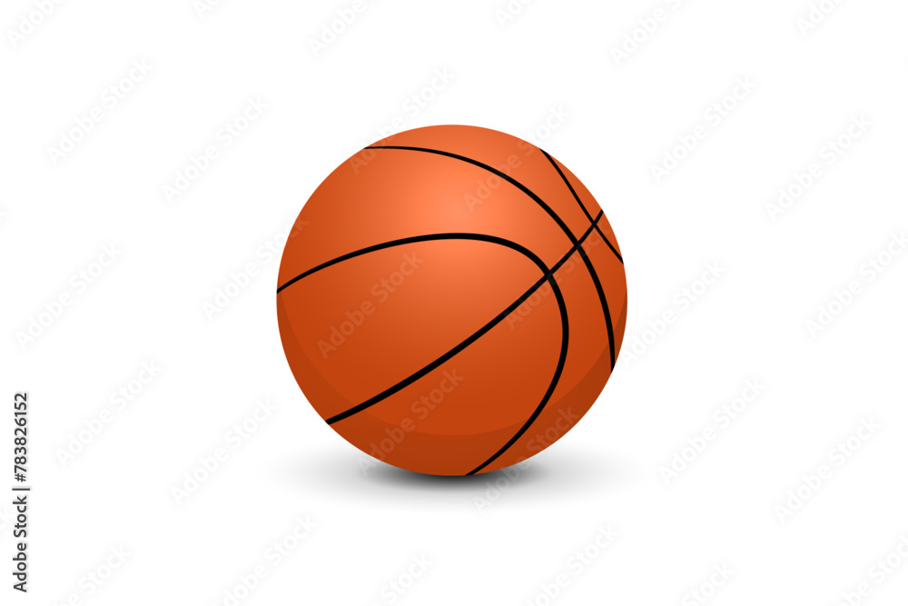 American Basket Ball vintage orange colour vector design
