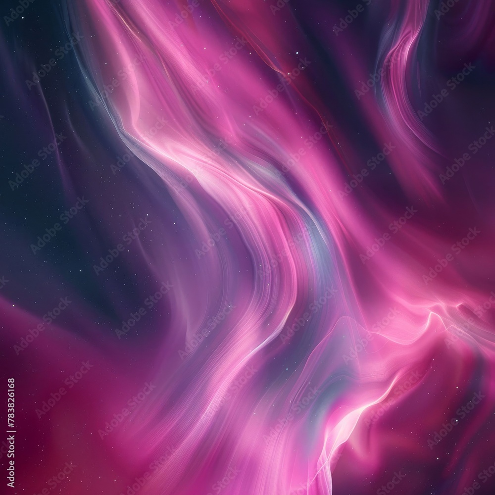 Fototapeta premium Pink Northern Lights Aurora