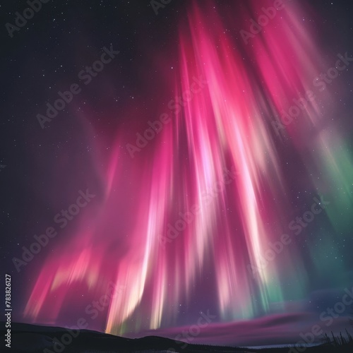 Pink Northern Lights Aurora