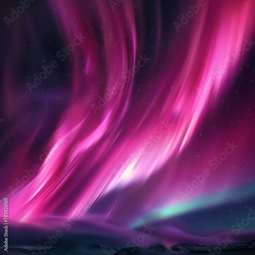 Pink Northern Lights Aurora