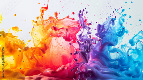 Colourful Abstract Paint Splash Background