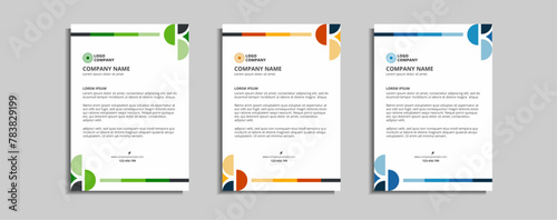 modern corporate letterhead template design