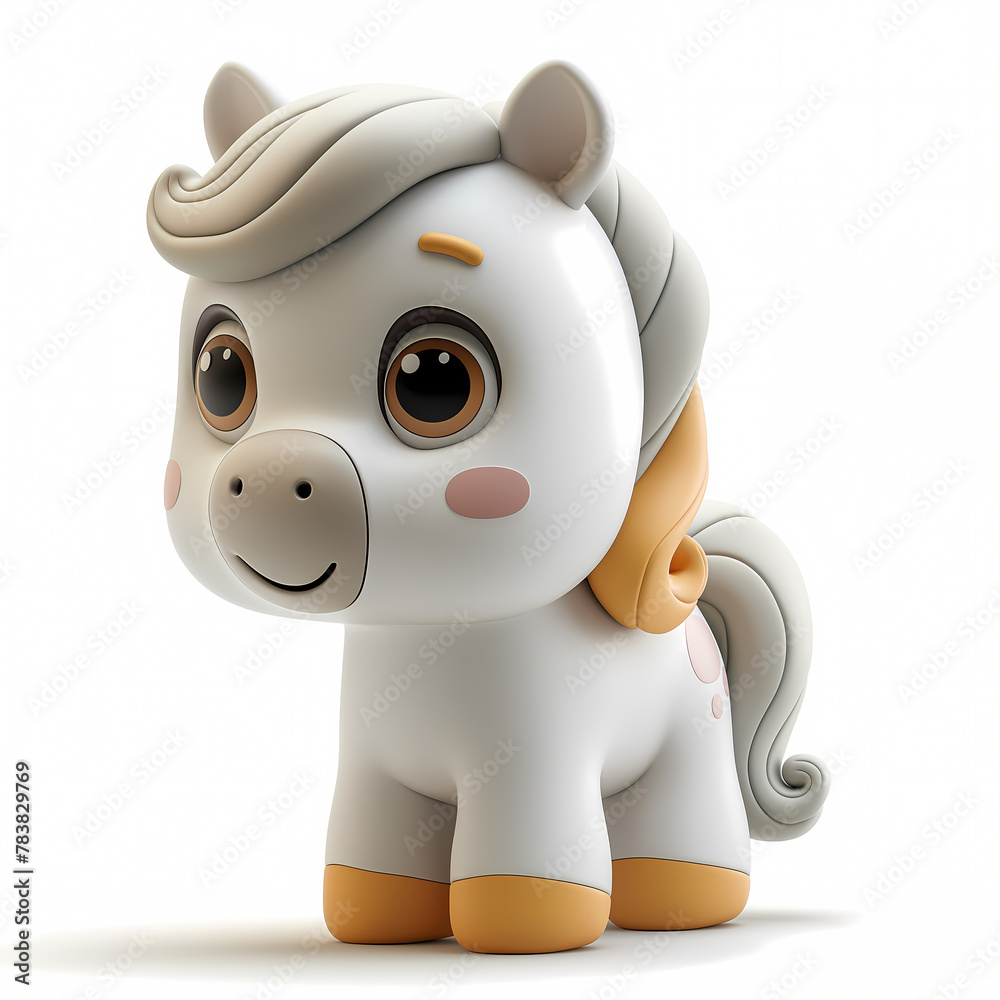 A cute and happy baby horse 3d illustration A cute and happy baby horse 3d illustration