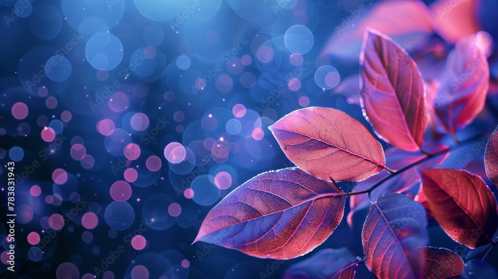 vibrant leaves on abstract background and bokeh vibrant leaves on abstract background and bokeh