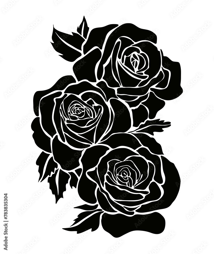 rose on black rose on black