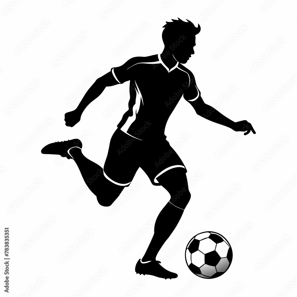 soccer player with ball , 