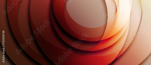 red abstract banner with simply circular geometric shapes background photo