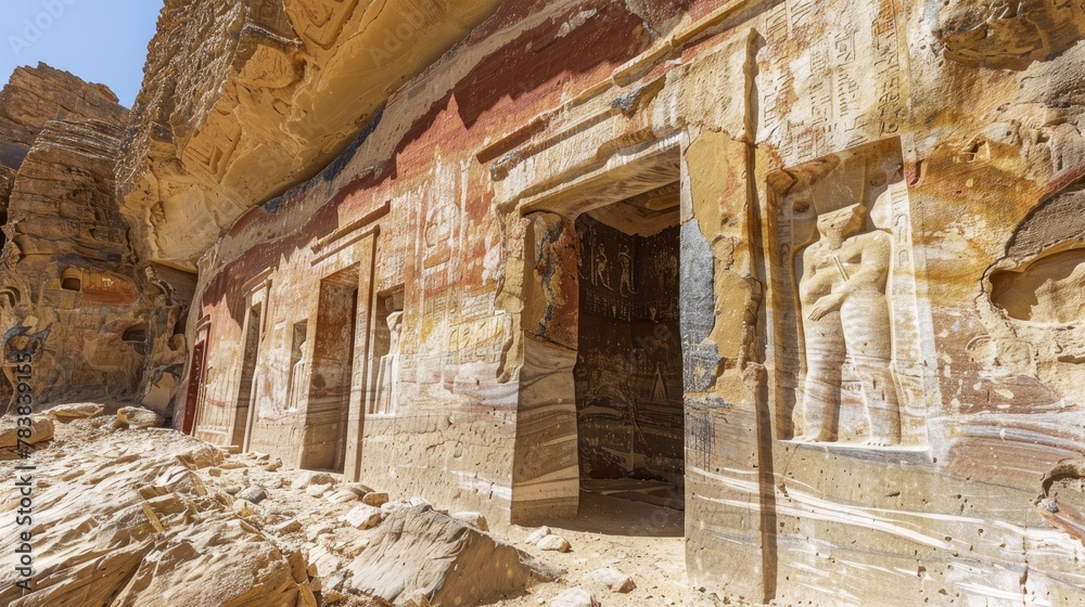 A stunning natural display of multi-colored sandstone layers