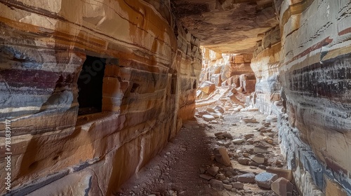 A stunning natural display of multi-colored sandstone layers