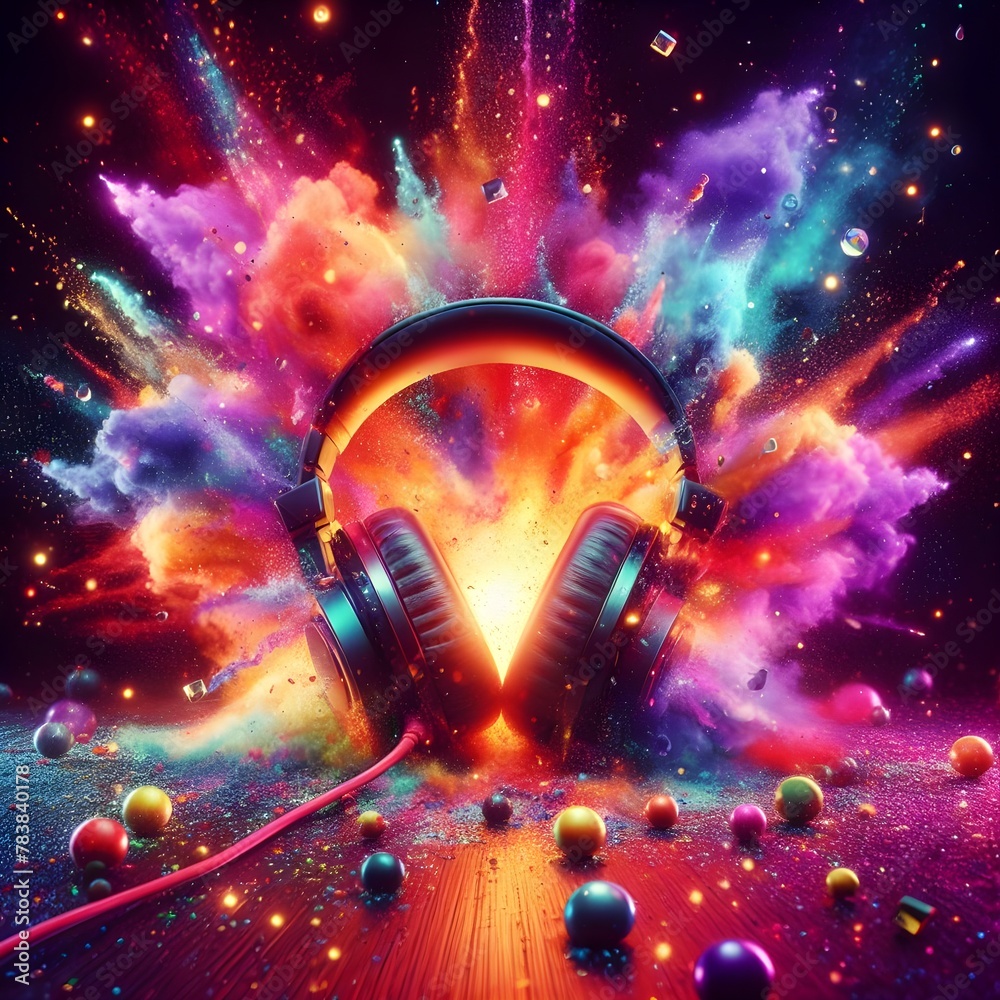 Background with space. Generative ai Background with space. Generative ai