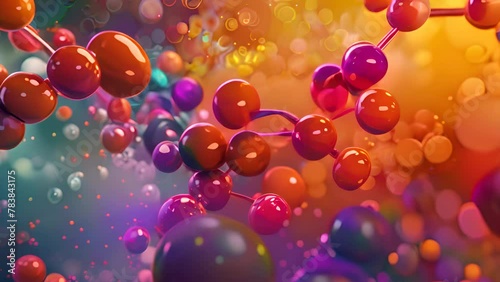 A detailed illustration of a molecule of Vitamin , with a vibrant, abstract background photo