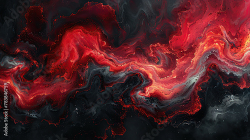 red wave fluid abstract background