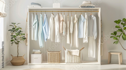 Bright and airy closet with...