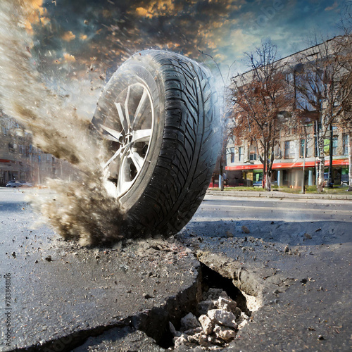 pothole driving danger photo