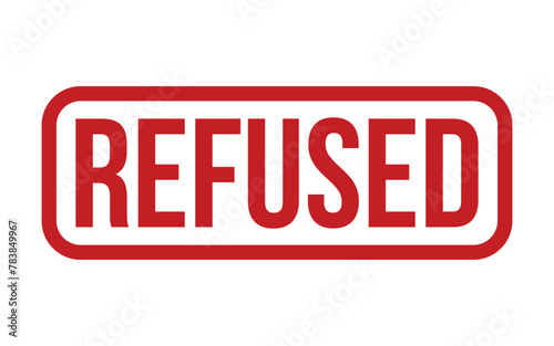 Red Refused Rubber Stamp Seal Vector