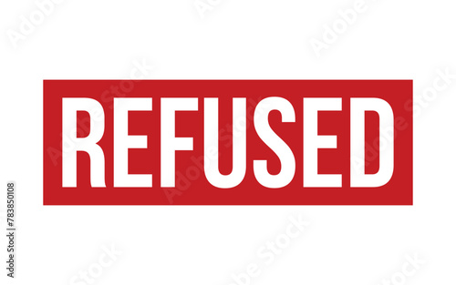Refused Rubber Stamp Seal Vector