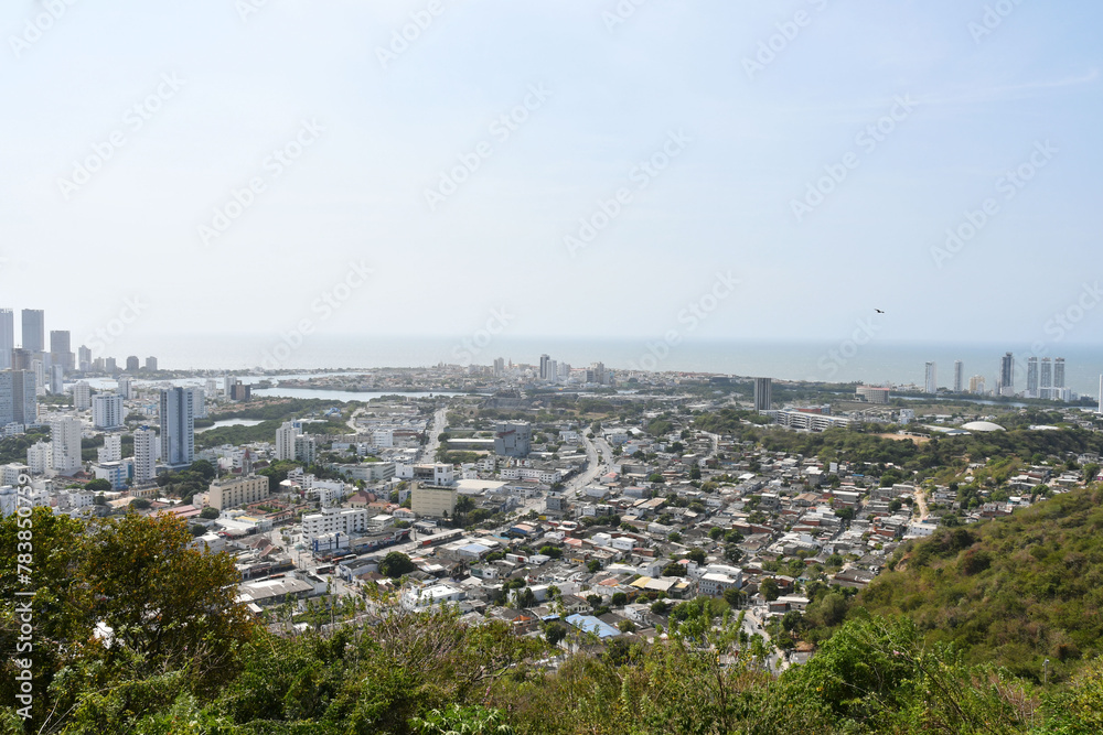 Panorámica de la ciudad de Cartagena de Indias vista desde el Cerro de La Popa.