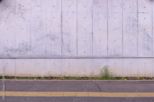 street wall background ,Industrial background, empty grunge urban street with warehouse brick wall