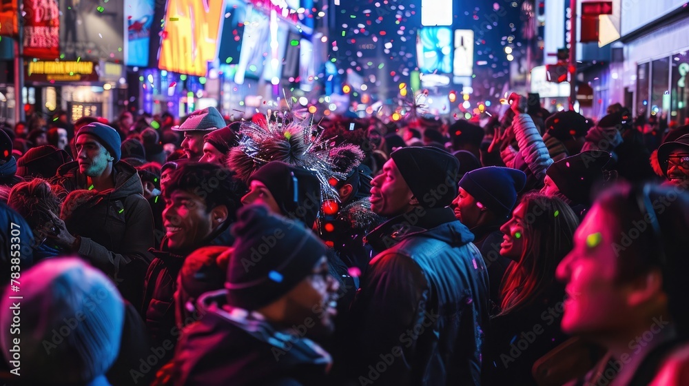 Many people celebrate New Year's Eve.
