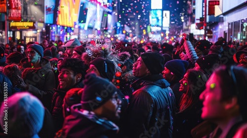 Many people celebrate New Year's Eve. © Keat