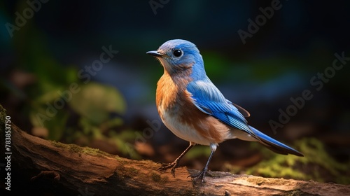 Eastern Bluebird (Sialia sialis) perched on a branch
