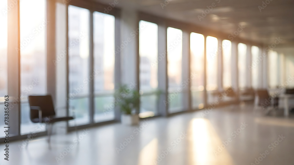 empty blurred office background for presentation, empty background, office background, orange, blue, black, white, glass office background, blurred office background with sunlight, blurred office,