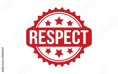 Respect rubber grunge stamp seal vector